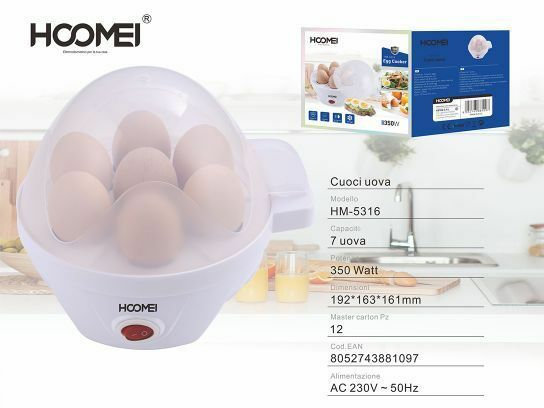 Cuoci Uova Elettrico 7 Uova Egg 350w Bollitore Sode Cucina Cuociuova Hoomei 5316