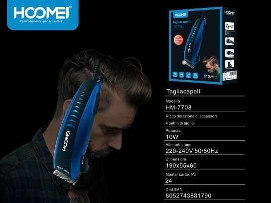 Rasoio Elettrico Professionale Uomo Taglia Capelli Barba 10w Hoomei Hm-7708
