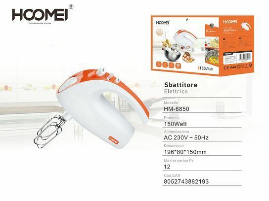 Sbattitore Elettrico Frullatore Impastatore 150 Watt 5 Velocita' Hoomei Hm-6850