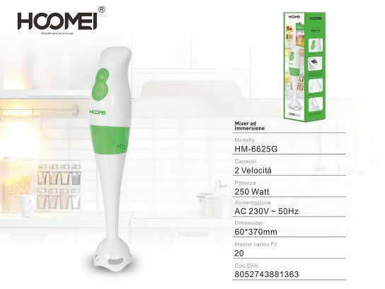 Mixer Ad Immersione Multifunzione 2 Velocita' 250 Watt Hoomei Hm-6625g