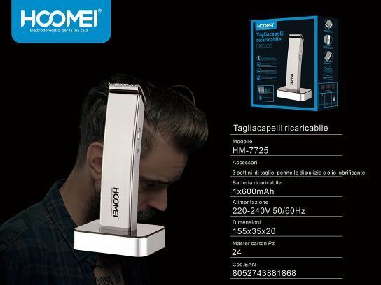 Tagliacapelli Senza Fili Ricaricabile Professionale Rasoio Uomo Hoomei Hm-7725