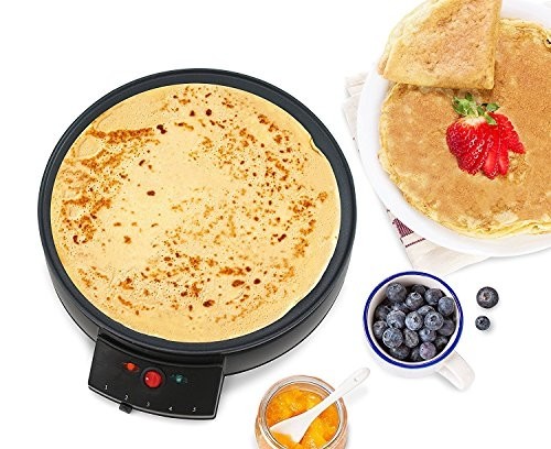 elite cuisine ecp-126 electric crepe maker and non-stick griddle