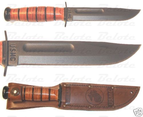 Ka-Bar KaBar Knives Short USMC KA-BAR Straight Edge 1250 NEW