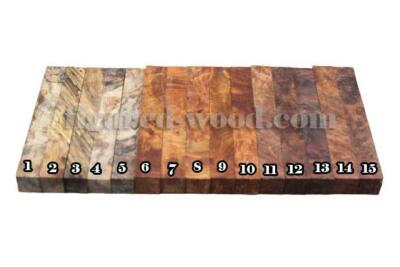 STABILIZED WOOD MANGO, AFZELIA XYLAY, RED WOOD BURL #1265