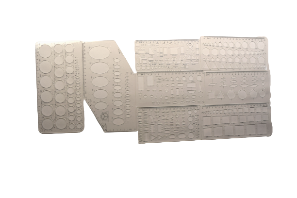 8 Piece Stencil Templates For Cabochon, Lapidary- Assorted Shapes