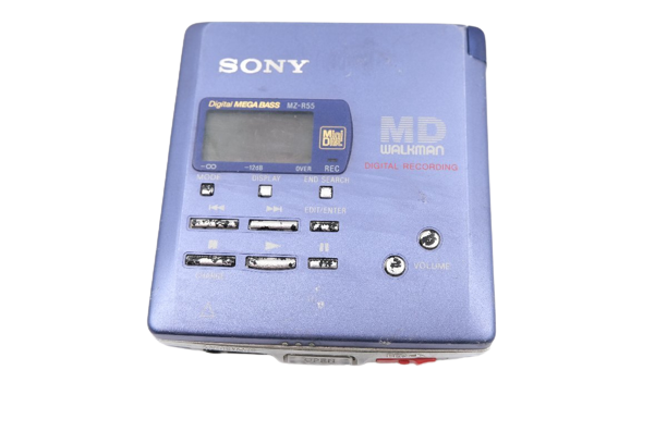 SONY MDウォークマン MZ-R55 SONY MZ-R55 Blue Portable MD WALKMAN Digita Recording Good