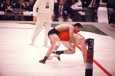 Yojiro Uetake Of Japan And Huseyin Akbas Of Turkey Compete In T 1964 Old Photo