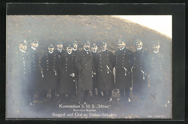 Ak Commandant De Schiffes S. - M.S.Mouette , Korvetten-KapitÃ¤N, Burggraf Et Graf