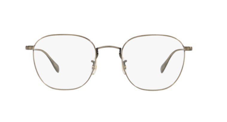 Pre-owned Oliver Peoples 0ov1305 Clyne 5284 Antique Gold/gold Square Unisex Eyeglasses In Clear