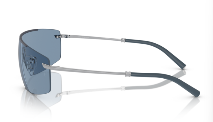 Pre-owned Oliver Peoples 0ov1344s R-5 506380 Blue Ash-brushed Silver/marine Sunglasses