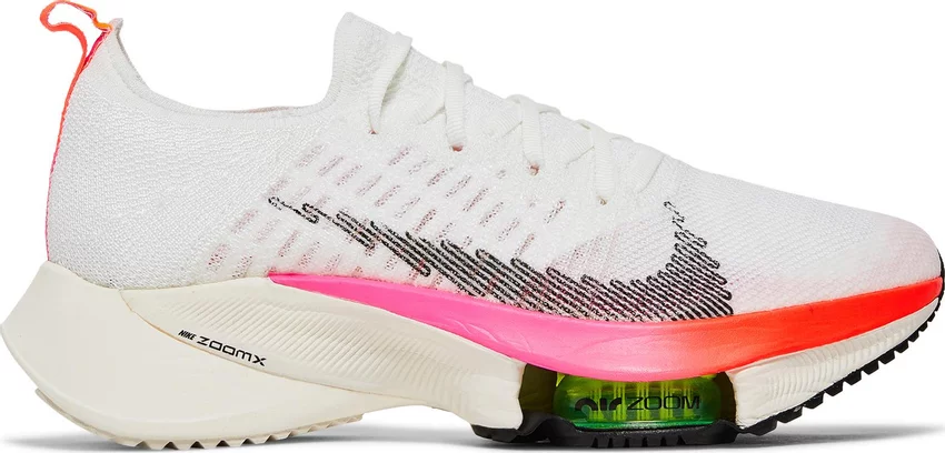 

Nike WMNS Air Zoom Tempo NEXT% Flyknit Rawdacious White Pink DJ5431-100 Womens 7, Белый, Nike Air Zoom Tempo