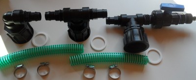 1/"Tankverbindung Nebeneinander 3 er IBC Fässer 1000l Zubehör Verbindung S60x6