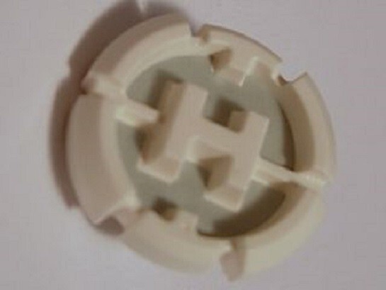 Lego 98570pb01 White Hero Factory Chest Badge With 'H' On Light Bluish Gray Back