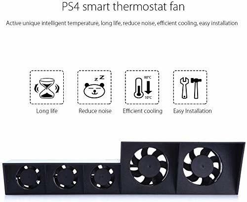LinkStyle PS4 Cooling Fan, USB External Cooler 5 Fan Turbo Temperature Control