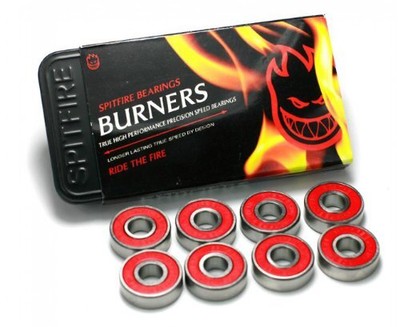 Spitfire Burner Skateboard Bearings One Size Red