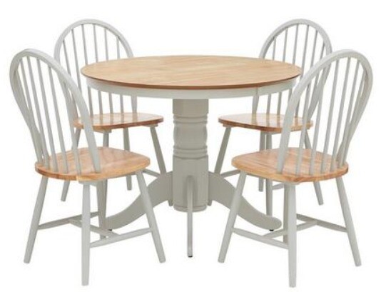 Kentucky 100 130 Cm Extending Round Dining Table 6 Chairs In
