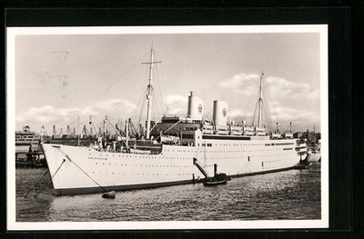 Passagierschiff MS Gripsholm, Swedish American Line, Ansichtskarte 1950 