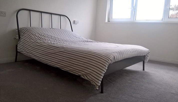 IKEA Double Bed Frame Grey Metal Great Condition! Ikea ...