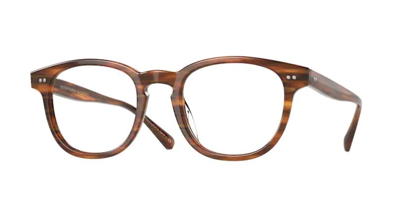 Pre-owned Oliver Peoples 0ov5480u Kisho 1733 Red Mahogany Brown Unisex Pillow Eyeglasses In Clear