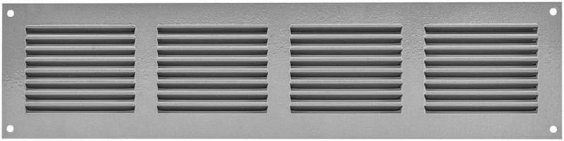 400x100mm / 16x4" inch Grey Metal Air Vent Grille Cover with Insect Mesh - Venti