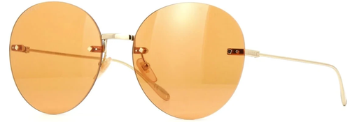 Pre-owned Gucci Gg1149s-007-60 Gold Gold Orange