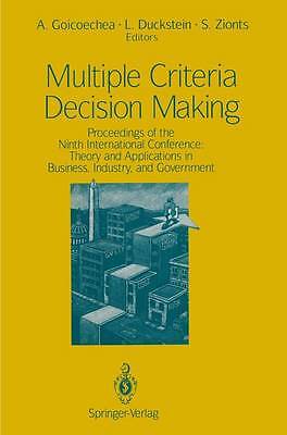 Multiple Criteria Decision Making - 9781461277194