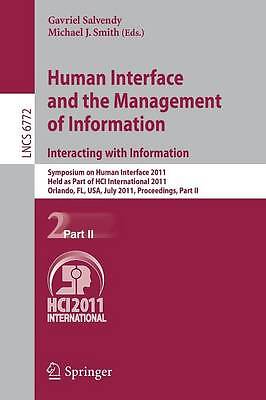 Human Interface and the Management of Information. Interactin... - 9783642216688