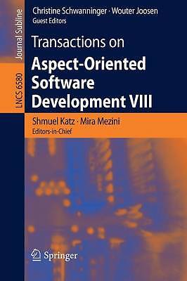 Transactions on Aspect-Oriented Software Development VIII - 9783642220302