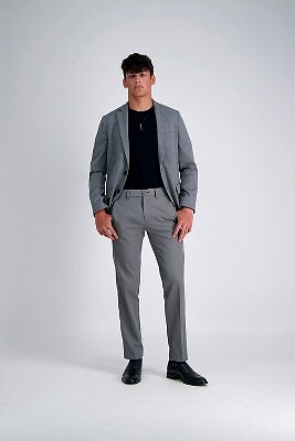 

Брюки Haggar Cool Right Straight Fit Flat Front Performance Flex Pant, Серый