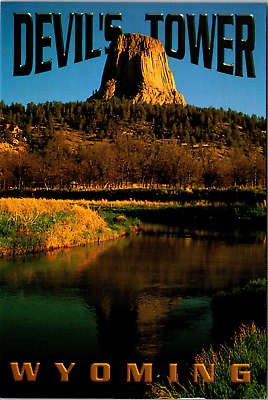 VINTAGE CONTINENTAL SIZE POSTCARD DEVIL'S TOWER WYOMING