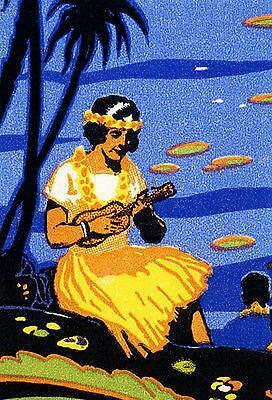 1920's Hawaiian Ukulele Lady - Matchbook Advertising Magnet