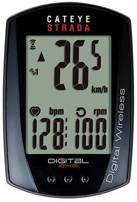 CATEYE RD200 CICLOCOMPUTER CON CADENZA - VELOCIMETRO PER BICI FILARE, DISPLAY GRANDE E SUPPORTO UNIVERSALE