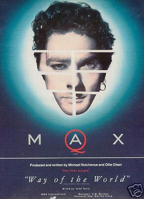 MAX Q Michael Hutchence from INXS 1989 Promo Poster Ad