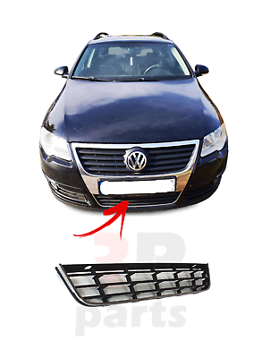 PER VW PASSAT B6 2005-2010 NUOVO PARAURTI ANTERIORE INFERIORE CENTRALE GRIGLI...