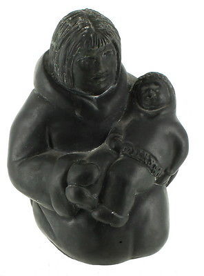 彫刻・オブジェ Inuit stone carving object Inuit Art Eskimo Stone Carving Sculpture Hunter&Seal,Native