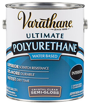 Interior Polyurethane, Water Base, Semi-Gloss, 1-Gal. - Pack of 2