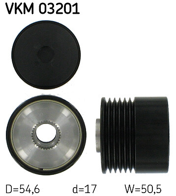 SKF VKM 03201 Alternator Freewheel Clutch for FIAT