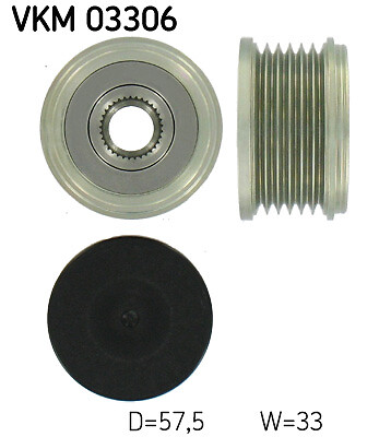 VKM 03306 SKF Generatorfreilauf für CITROËN,FIAT,PEUGEOT