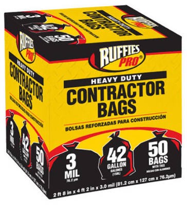 Heavy Duty Contractor Bags, 42 Gallons, 50-Ct. - 1190274