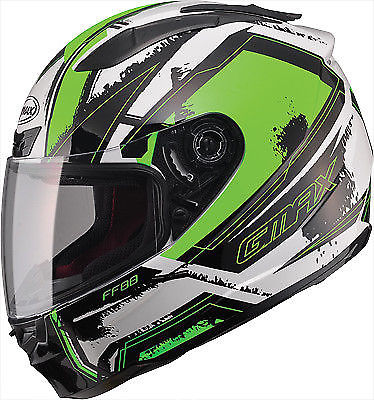 GMAX GM-11S Ronin Helmet W/Electric Shield Lg Green/Grey A41151166