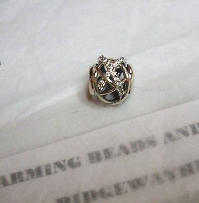Pandora February Birthday Blooms Charm w Amethyst - Sterling