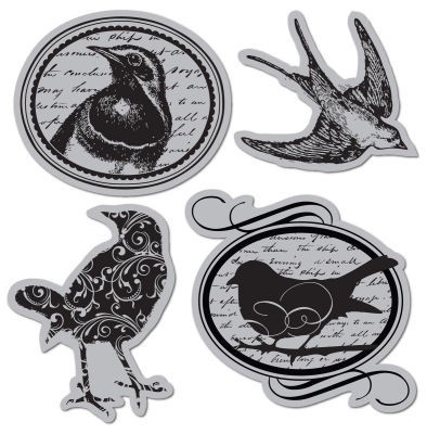 Hampton Art Cling Rubber Stamps BIRDS Stunning Detail!