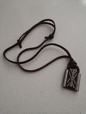 Diesel Men Steel Necklace Dx1470040 D Logo Almost unused