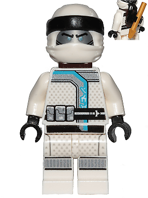 LEGO Ninjago Zane Sons of Garmadon Minifigure with Clip Harpoon on back
