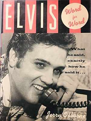 Elvis : Word for Word - Hardcover, by Osborne Jerry - Good