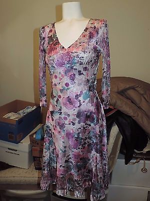 Komarov Lace-Up Back Charmeuse Dress, Sz S, Gray, New | eBay