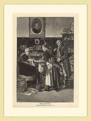 Vor Dem Friedensrichter ÃLgemÃ¤Lde Von C. HÃ¤Berlin Holzstich Ii 277