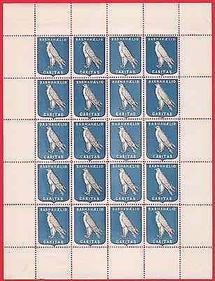 Hoja completa de estampillas de Islandia