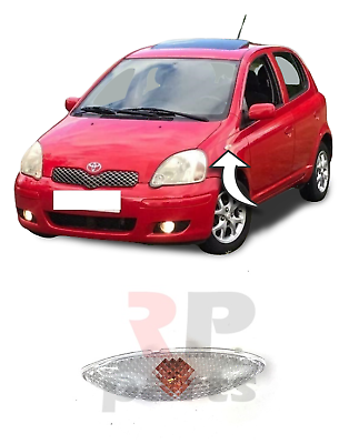 FOR TOYOTA YARIS 1999-2005 NEW FRONT FENDER SIDE INDICATOR REPEATER WHITE LEFT