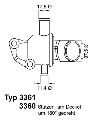 WAHLER KÜHLFLÜSSIGKEIT KÜHLER THERMOSTAT 336087D P NEU OE QUALITÄT